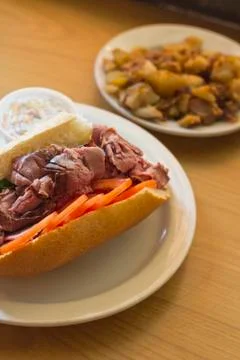 Roast Beef Sub Sandwich Stock Photos