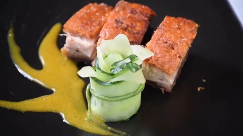 Roast belly pork Video stock 268483415