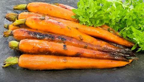 Roast Carrots Stock Photos