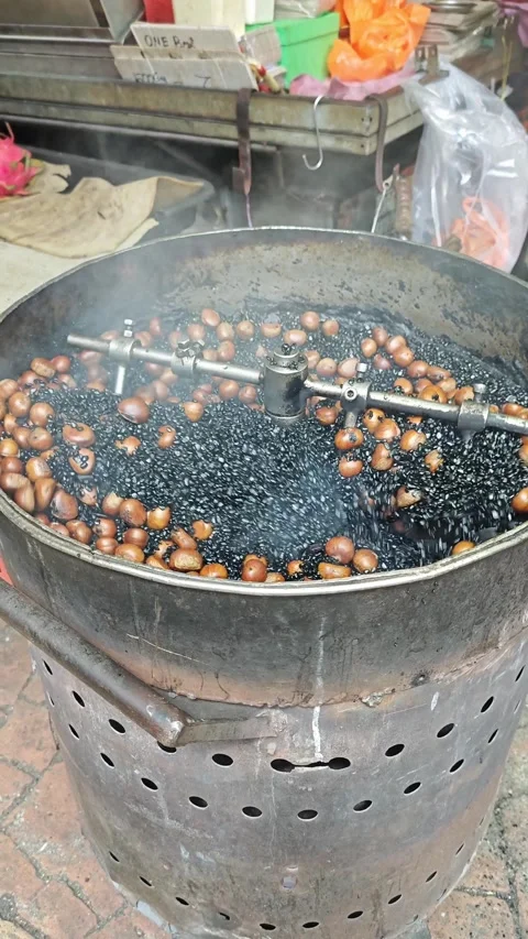 Roast chestnuts Stock Footage 324599826