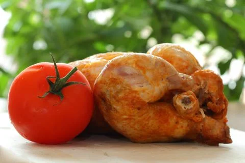 Roast chicken Stock Photos