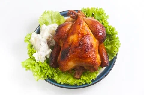 Roast chicken Stock Photos