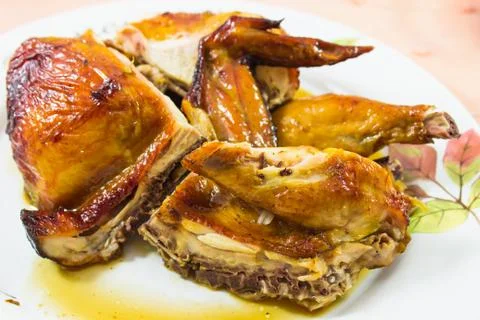 Roast chicken Stock Photos