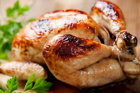 Roast chicken Stock Photos