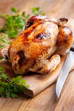 Roast chicken Stock Photos