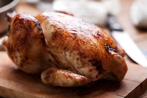 Roast chicken Stock Photos