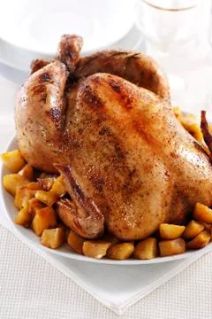 Roast chicken Stock Photos