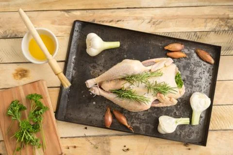 Roast chicken Stock Photos