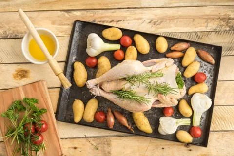 Roast chicken Foto stock