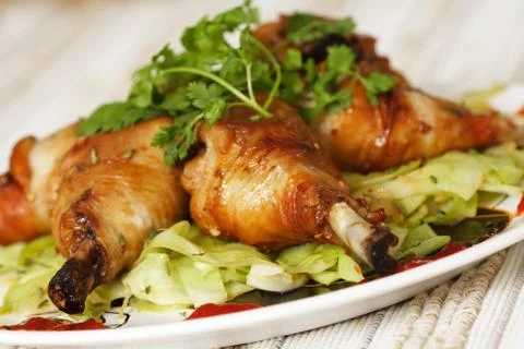 Roast chicken Stock Photos