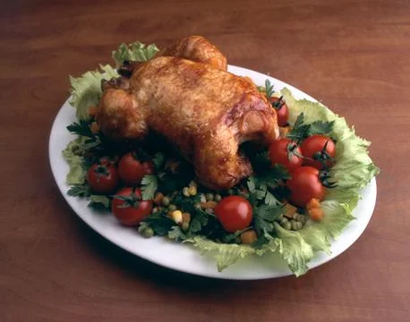 Roast chicken Stock Photos