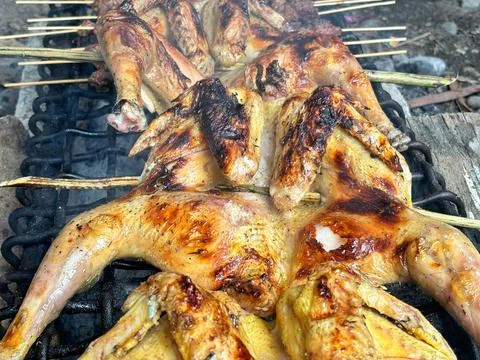 Roast chicken Stock Photos