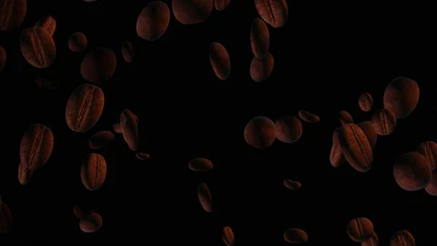 Roast coffee bean particle loop animation Stock Footage 160594321