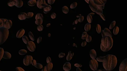 Roast coffee bean particle loop animation Stock Footage 160594341