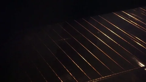 Roast duck with apples, oranges and potatoes in the oven. Prepares a dinner Stock Footage 71481849