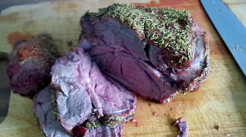Roast Lamb Stock Footage 33717653