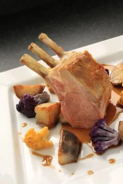 Roast lamb Stock Photos