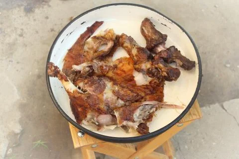 Roast Leg of Lamb. Stock Photos