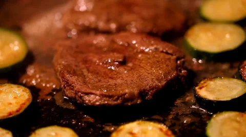 Roast meat with vegetables Stock Footage 36646366