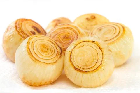 Roast onions Stock Photos