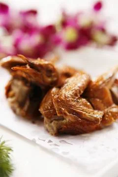 Roast pigeon Stock Photos