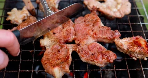 Roast pork-7 Video stock 197643681