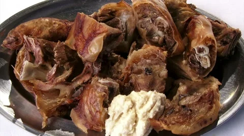 Roast, pork and lamb Stock Footage 10773128