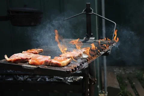 Roast pork chops Stock Photos
