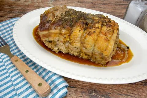 Roast pork cooked Stock Photos