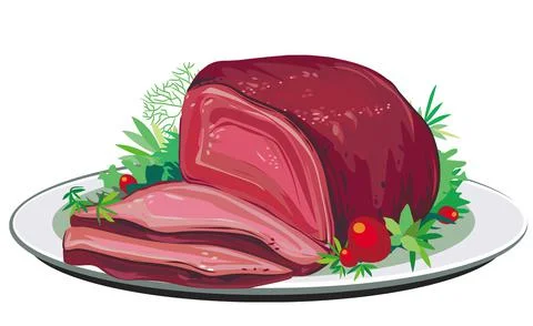 Roast pork Stock Illustration