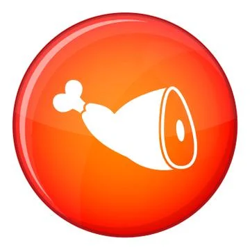 Roast pork knuckle icon, flat style Ilustración de archivo