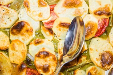 Roast potatoes Stock Photos