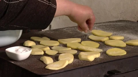 Roast potatoes on the stove 2 Stock Footage 312939559