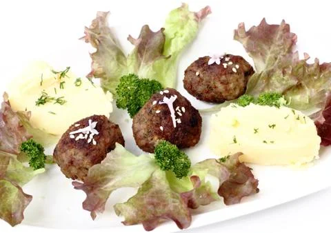 Roast  rissoles Stock Photos