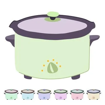 Roast slow cooker vector cartoon graphic Stock Illustration