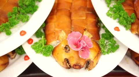 Roast suckling pig Video stock 42758656