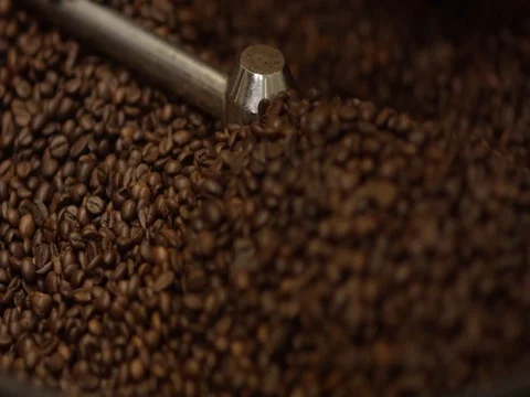 Roast Turkish coffee beans Stock Footage