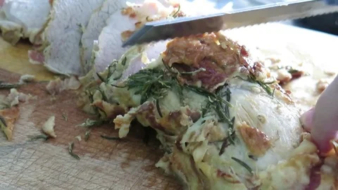 Roast Veal Stock-Footage 75696693