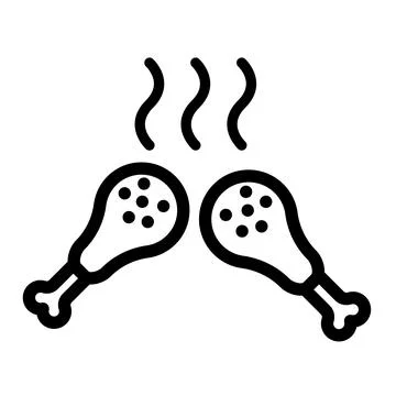 Roast Vector Icon Design Illustration Stock Illustration