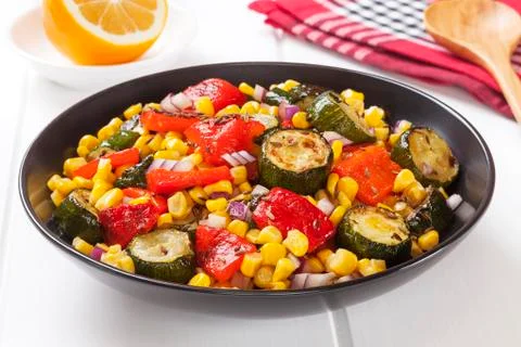 Roast vegetable salad Stock Photos