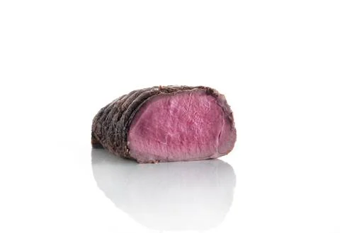 Roastbeef on white background Stock Photos