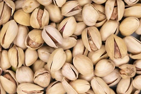 Roasted and salted pistachios in shell Foto stock