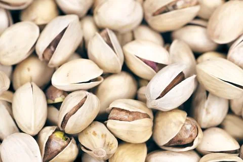 Roasted and salted pistachios in shell Stock Photos