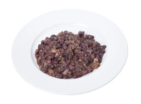 Roasted beans with sauce. Stock Photos
