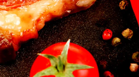 Roasted beef steak 스톡 동영상 26250501