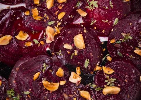 Roasted beet root salad Stock Photos