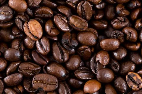 Roasted brown Coffee bean Stock Photos