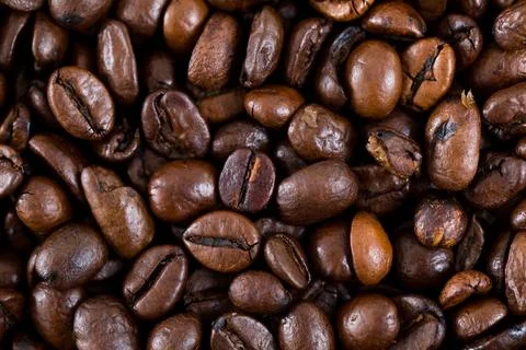 Roasted Brown coffee bean Stock Photos