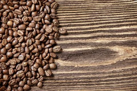 Roasted brown coffee beans Stock Photos