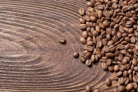 Roasted brown coffee beans Stock Photos